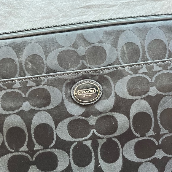 COACH Black Classic Logo Laptop Case - Picture 4 of 4